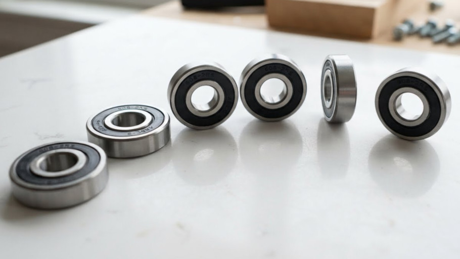 Multiple 608-2RS ball bearings.