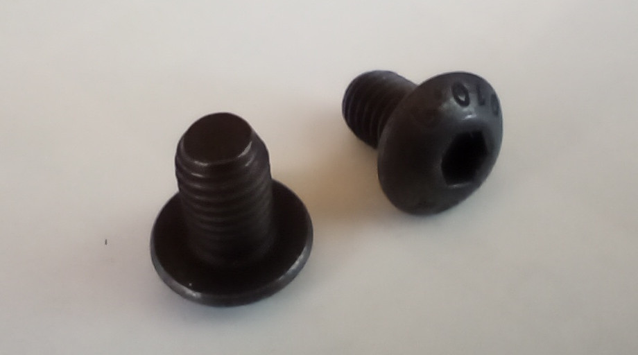 Two M5 x 8mm button head screws.