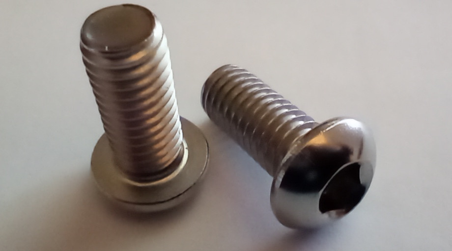 Two M6 x 14mm button head screws.