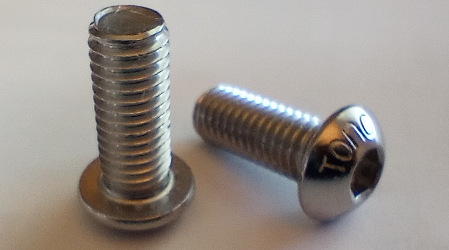Two M8 x 20mm button head screws.