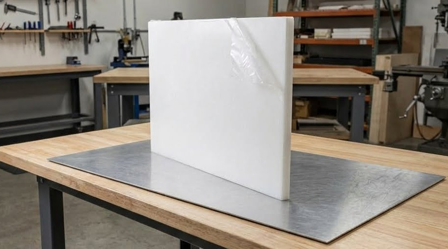A piece of 12in x 24in x 1/2in HDPE sheet.