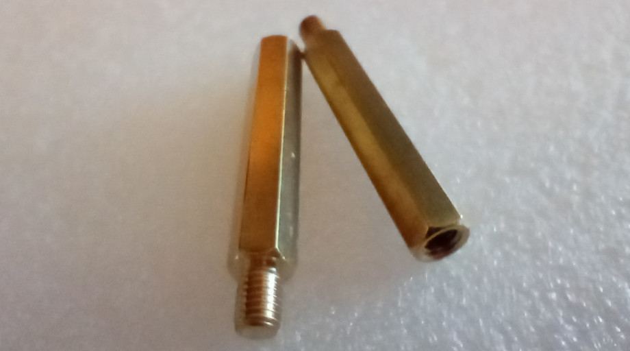 Two M5 x 40mm stand-offs with 7mm thread ends.