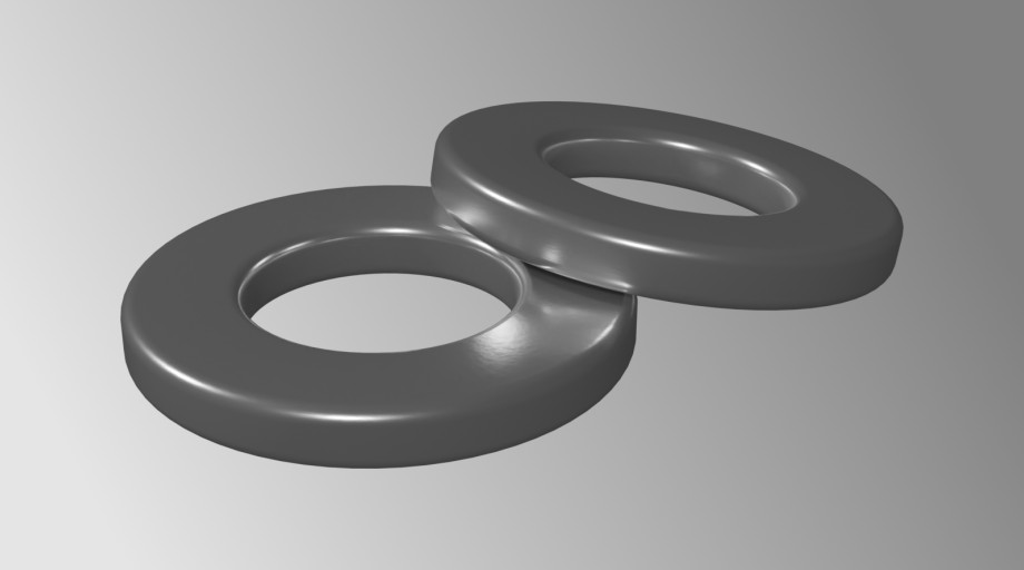 Two M6 x 12mm OD washers.