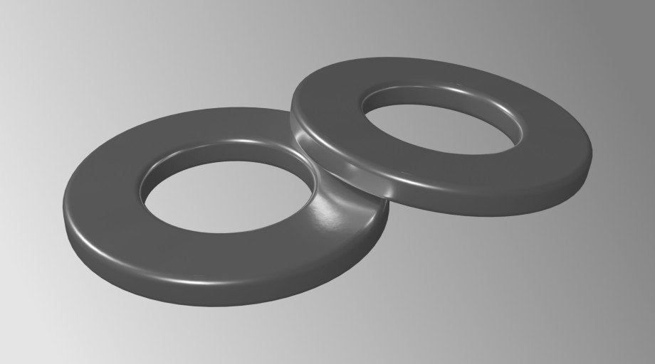 Two M8 x 16mm OD washers.